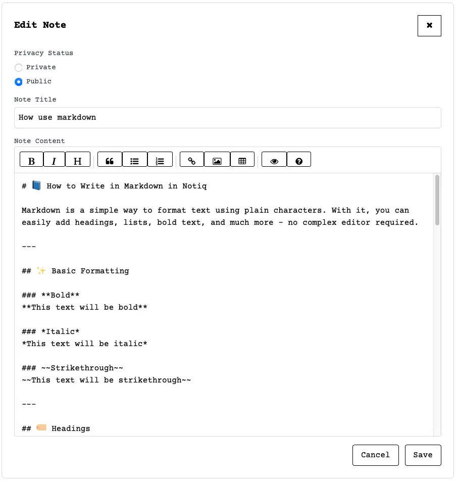 notiQ - interfejs aplikacji